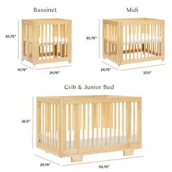 Babyletto Yuzu 8-in-1 Convertible Crib with All-Stages Conversion Kit - Natural