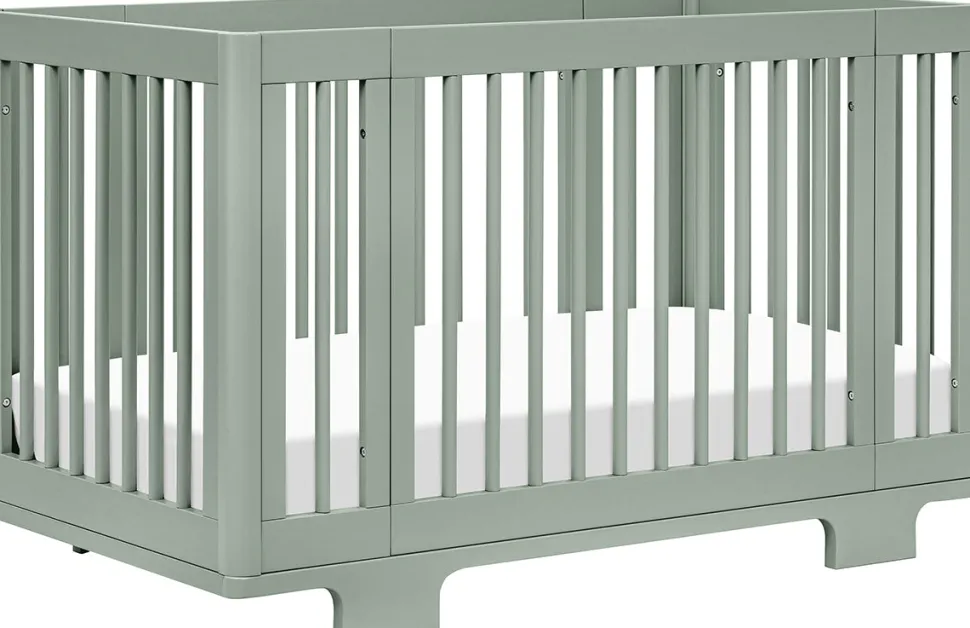 Babyletto Yuzu 8-in-1 Convertible Crib with All-Stages Conversion Kit - Light Sage