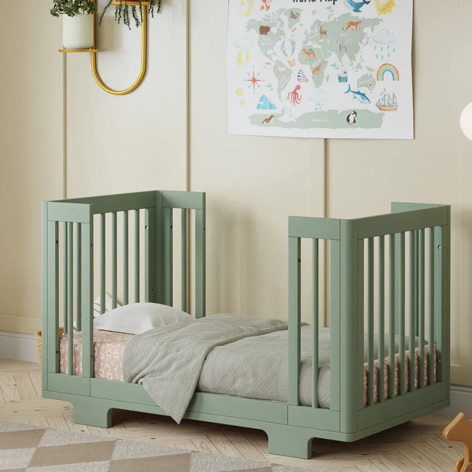 Babyletto Yuzu 8-in-1 Convertible Crib with All-Stages Conversion Kit - Light Sage