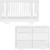 Babyletto Yuzu 8-in-1 Convertible Crib + 6-Drawer Dresser Bundle - White