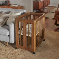 Babyletto Yuzu 8-in-1 Convertible Crib with All-Stages Conversion Kit - Natural Walnut