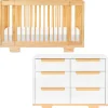 Babyletto Yuzu 8-in-1 Convertible Crib + 6-Drawer Dresser Bundle - Natural / White / Natural