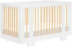 Babyletto Yuzu 8-in-1 Convertible Crib with All-Stages Conversion Kit - White / Natural