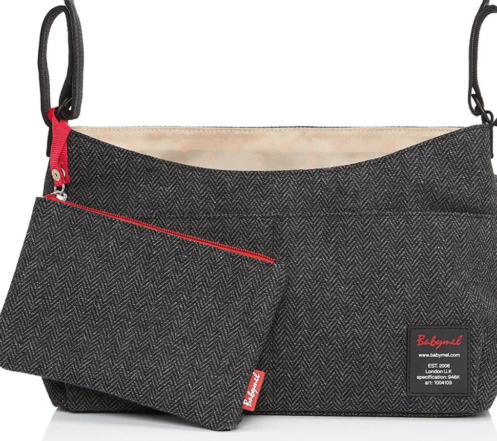 Babymel Stroller Organizer - Tweed Grey