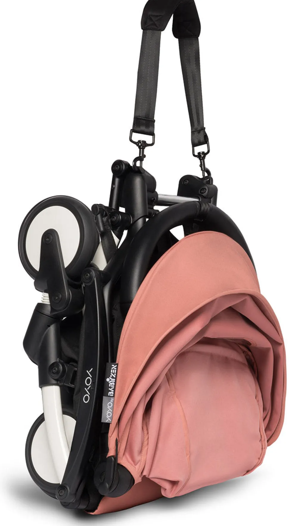 Babyzen YOYO2 Ultra Compact Complete 6+ Stroller with Bassinet Bundle - White/Ginger