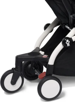 Babyzen YOYO2 Ultra Compact Complete 6+ Stroller with Bassinet & Rolling Bag Bundle - White/Grey