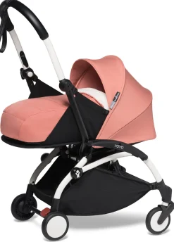 Babyzen YOYO2 Ultra Compact Complete 0+/6+ Stroller & Rolling Bag Bundle - White/Ginger