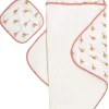 Bamboo Little Hooded Baby Towel & Washcloth Set - Giraffe
