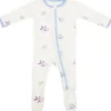 Bamboo Little Zippered Footie - Blue Fish (6-9m)