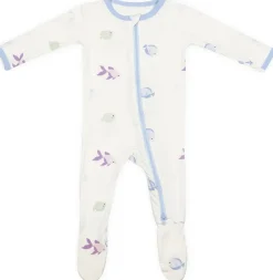 Bamboo Little Zippered Footie - Blue Fish (9-12m)