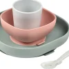 BEABA 4-Piece Silicone Dinner Set - Eucalyptus
