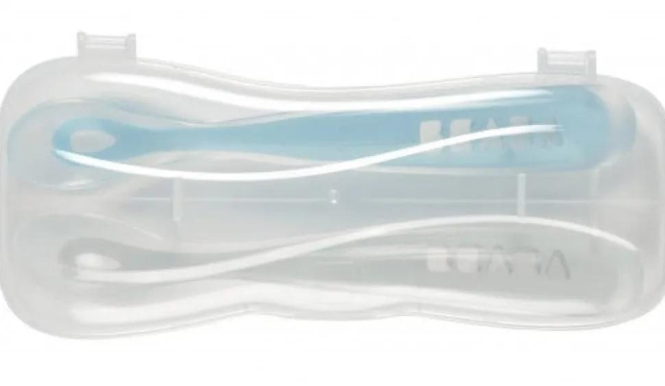 Beaba Set of 2 Spoon Travel Set - Cloud/Rain