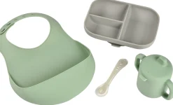 BEABA The Essentials Silicone Meal Set - Grey / Sage