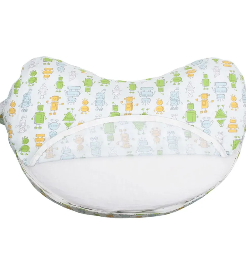 Bebe au Lait Simple Nursing Pillow Cover - Robots