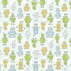 Bebe au Lait Simple Nursing Pillow Cover - Robots