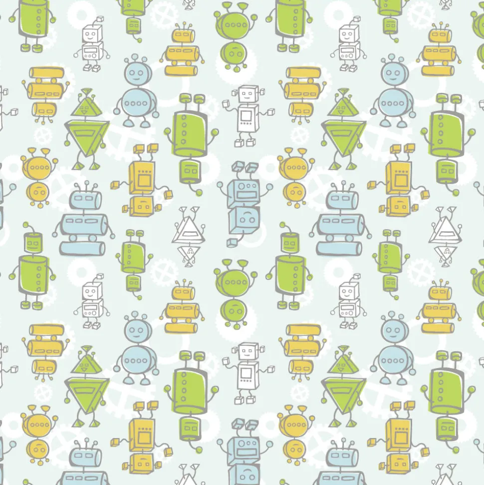 Bebe au Lait Simple Nursing Pillow Cover - Robots