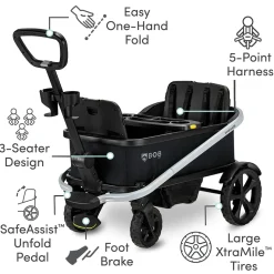 BOB Renegade (3 Seater) Stroller Wagon - Nightfall