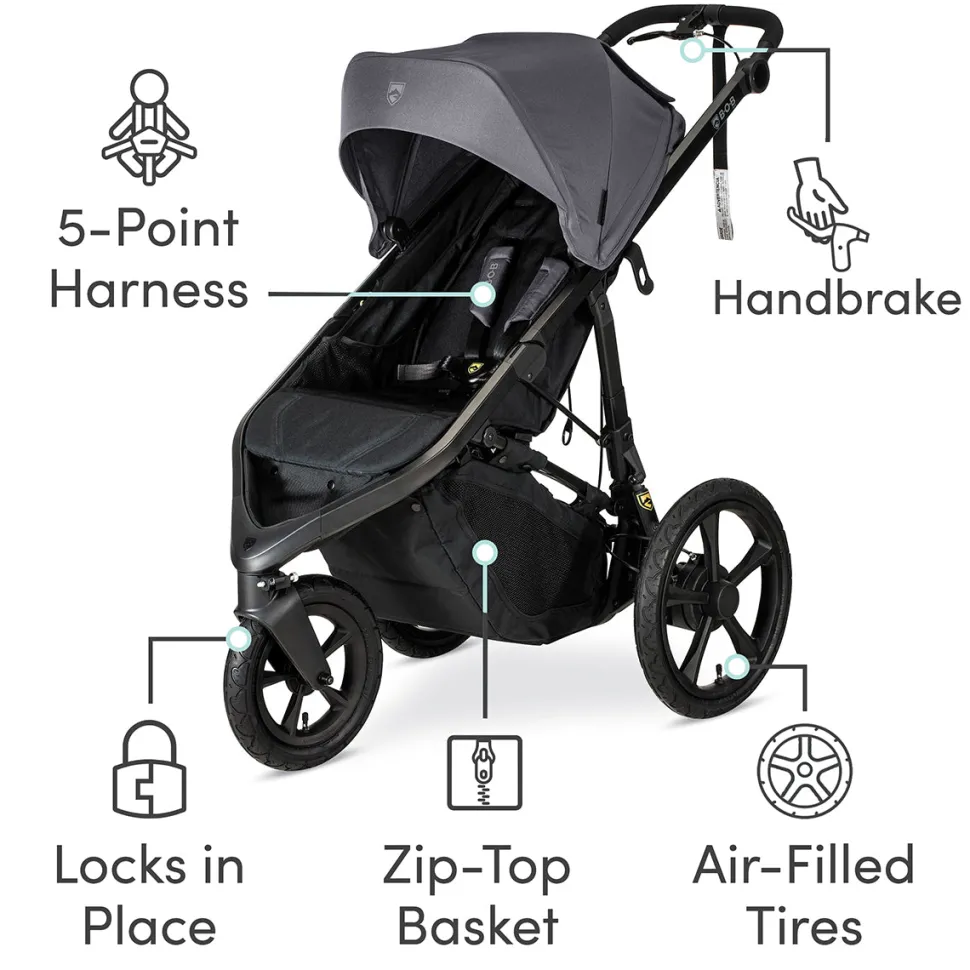 BOB Wayfinder Jogging Stroller - Storm
