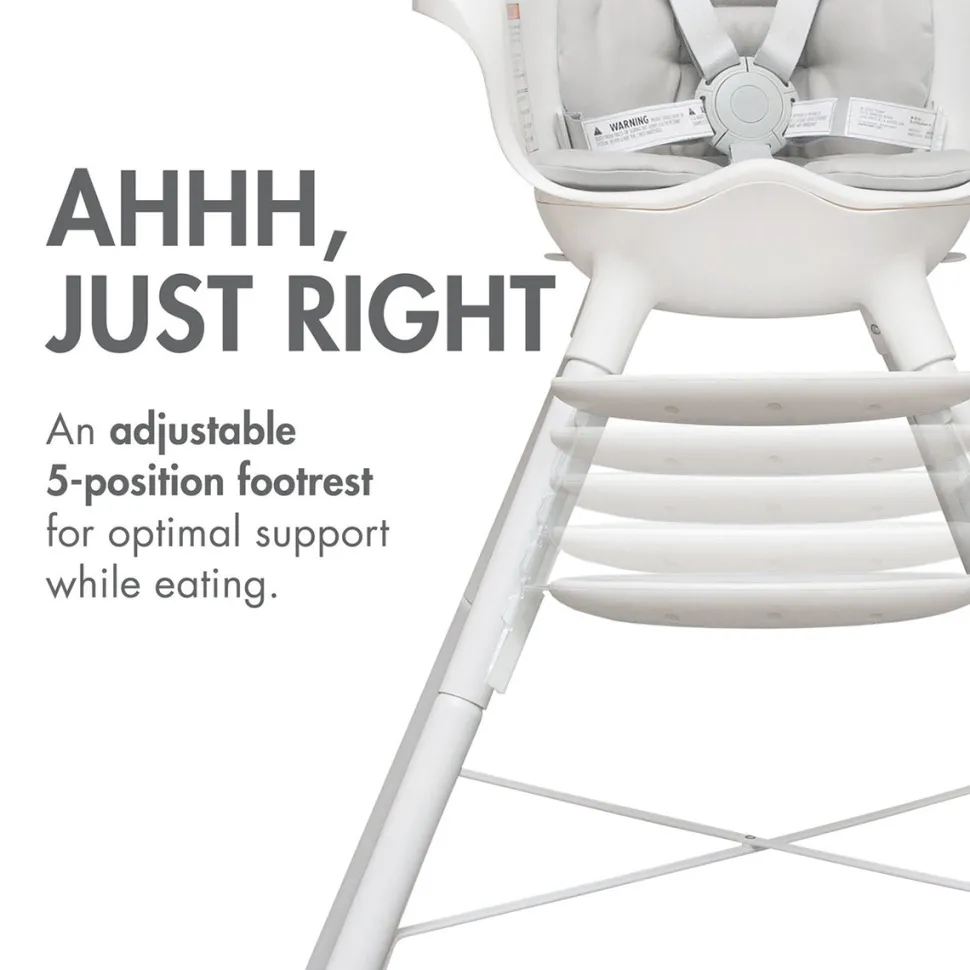 Boon GRUB Dishwasher-Safe Adjustable Baby High Chair - White