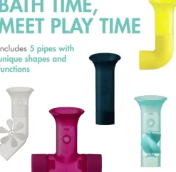 Boon PIPES Building Bath Toy Set - Plum / Multi