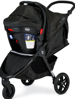 Britax B-Free Premium & B-Safe Gen2 FlexFit+ Travel System - Clean Comfort Black