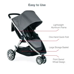 Britax B-Lively & B-Safe Gen2 FlexFit Travel System - Fog (SafeWash)