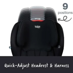 Britax Grow With You ClickTight Harness Booster Car Seat - Black Contour