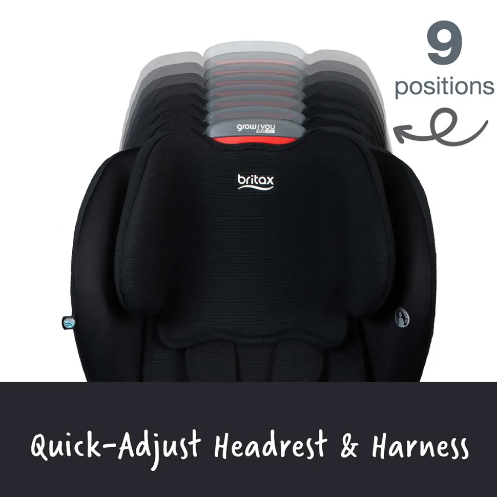 Britax Grow With You ClickTight Harness Booster Car Seat - Black Contour