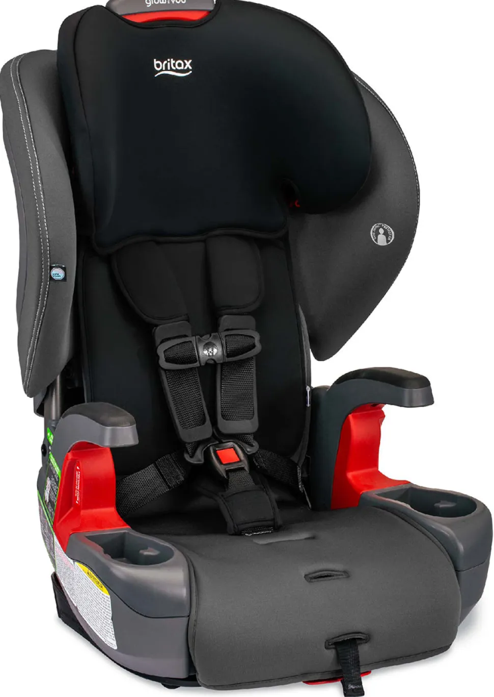 Britax Grow With You Harness Booster Car Seat - Mod Black SafeWash