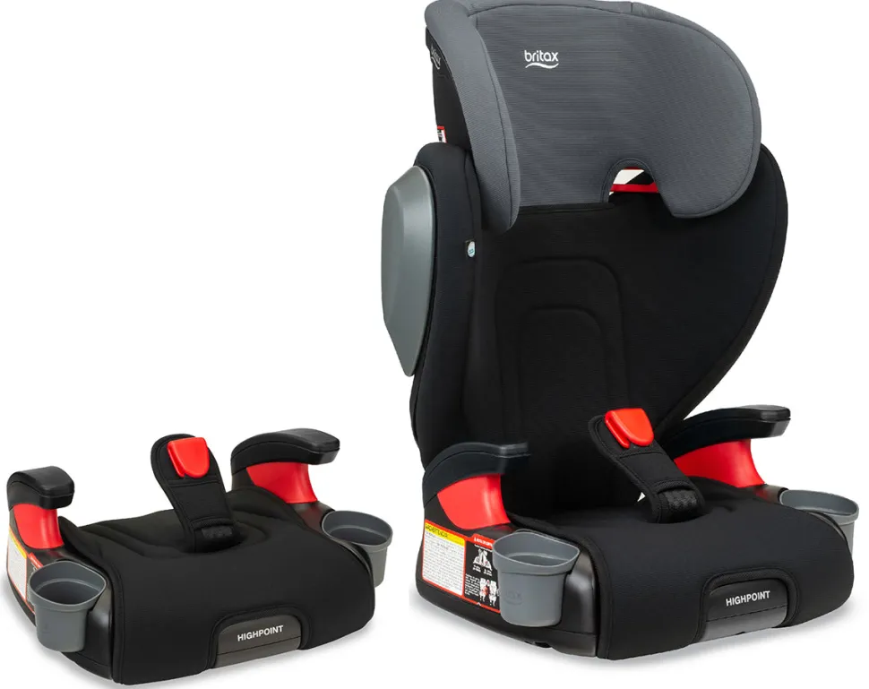 Britax Highpoint 2-Stage Belt Positioning Booster Car Seat - Black Ombre