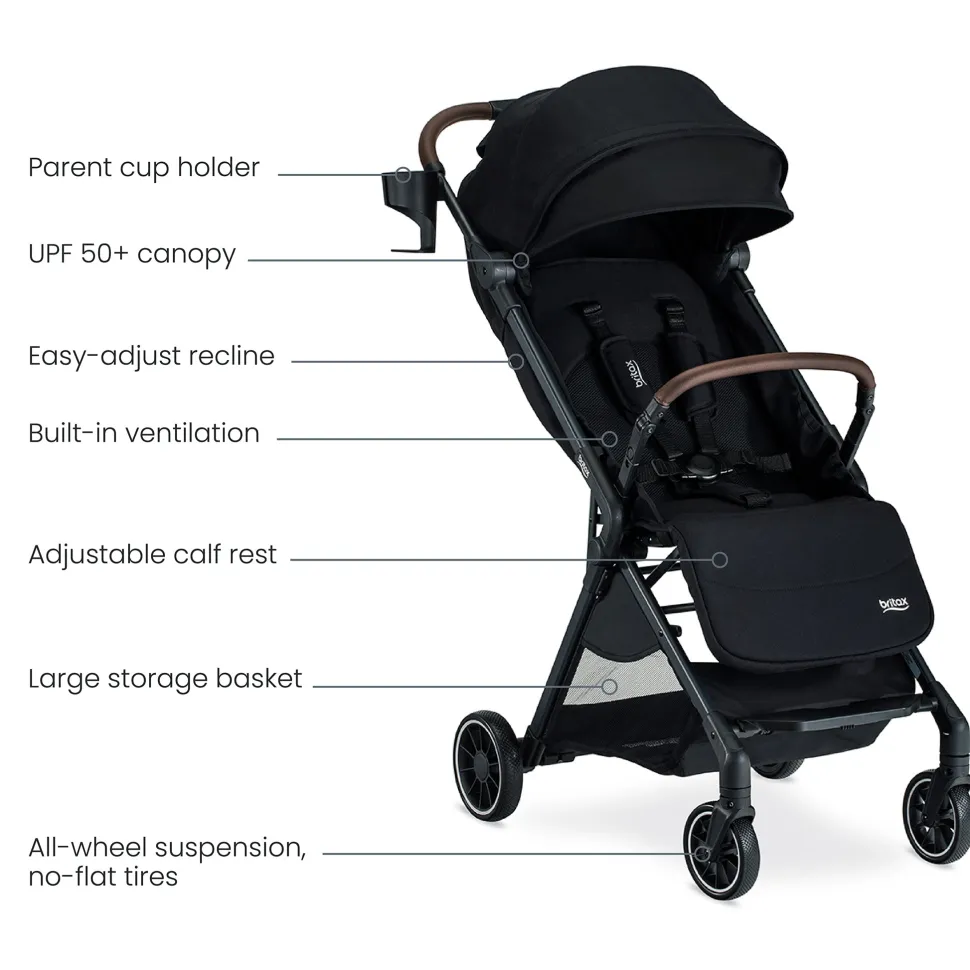 Britax Juniper Compact Stroller - Raven Black