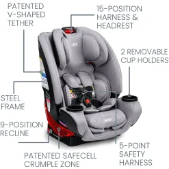 Britax One4Life ClickTight All-in-One Convertible Car Seat - Diamond Quilted Gray