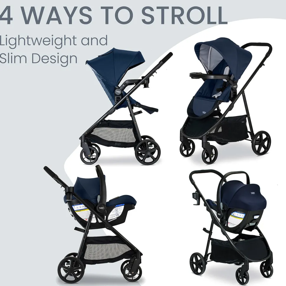 Britax Willow Brook Travel System - Navy Glacier