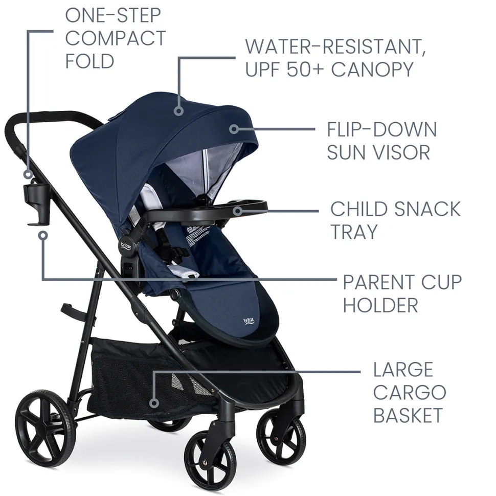 Britax Willow Brook Travel System - Navy Glacier