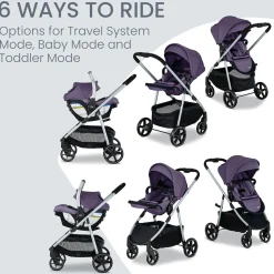 Britax Willow Grove SC Travel System - Pindot Iris