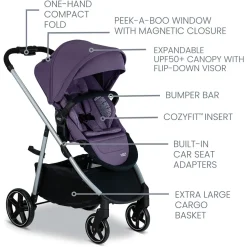 Britax Willow Grove SC Travel System - Pindot Iris