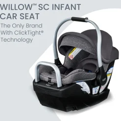 Britax Willow SC Infant Car Seat with Alpine Base - Pindot Stone