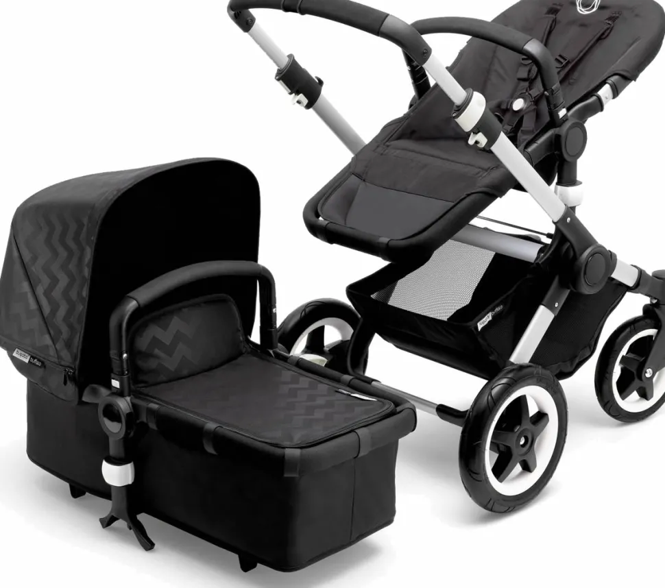 Bugaboo Buffalo Stroller - Silver/Shiny Chevron - D