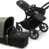 Bugaboo Donkey 5 Mono Complete Single-to-Double Stroller Bundle - Black / Midnight Black / Forest Green