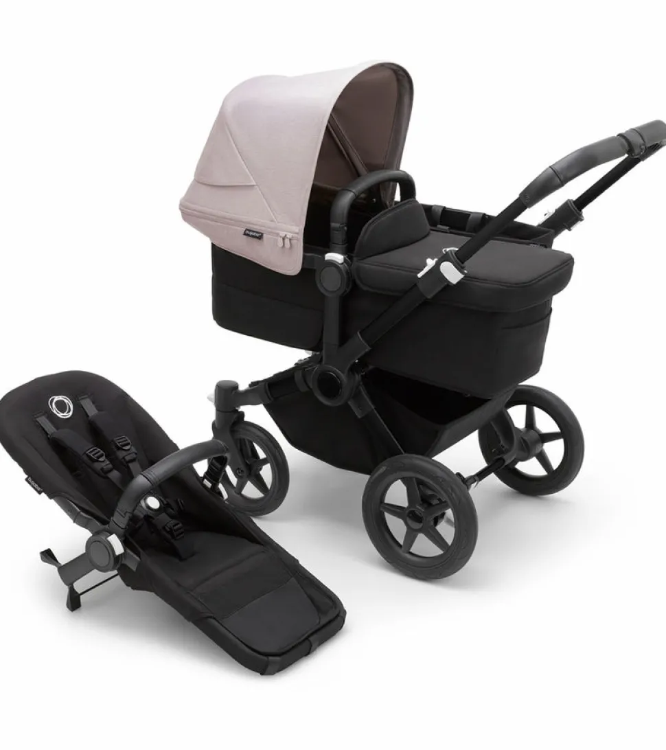 Bugaboo Donkey 5 Mono Complete Single-to-Double Stroller - Black / Midnight Black / Misty White