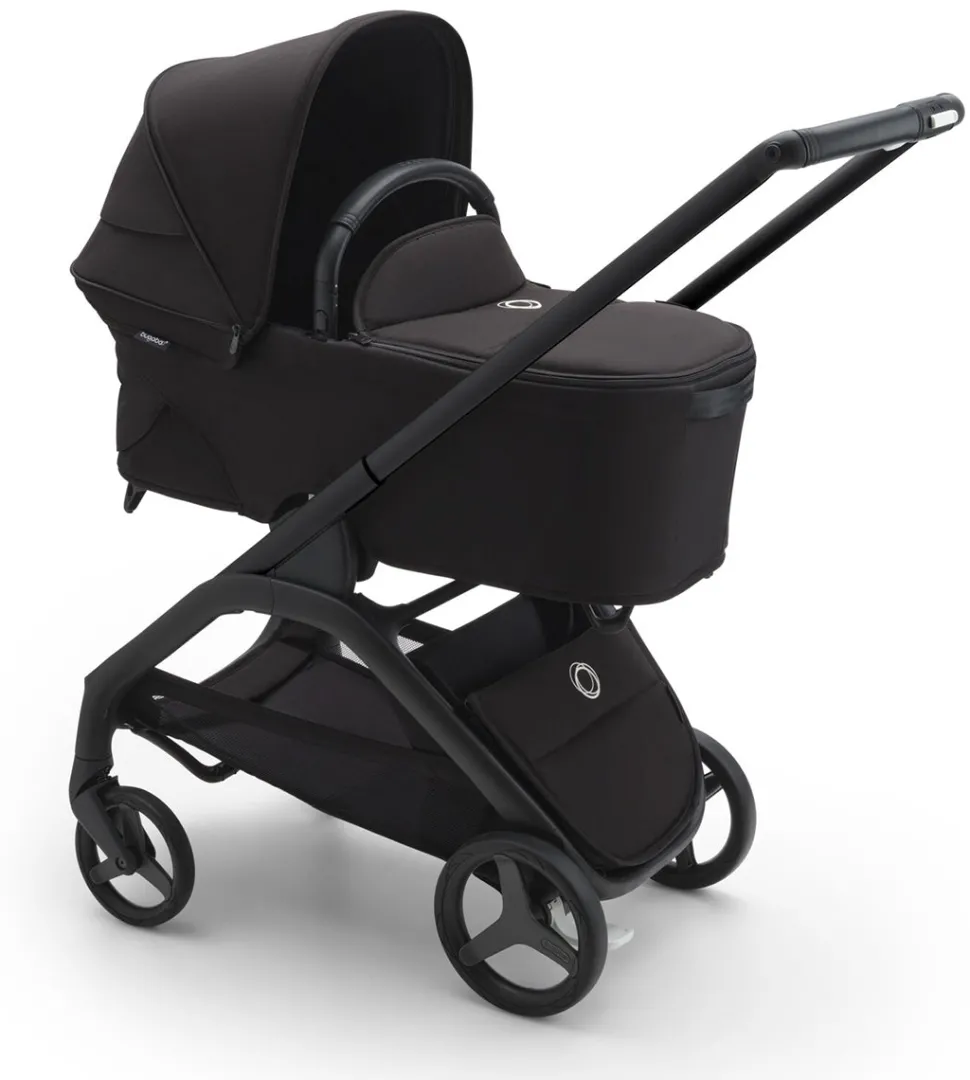 Bugaboo Dragonfly Complete Lightweight Compact Stroller + Bassinet - Black / Midnight Black / Midnight Black