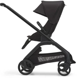 Bugaboo Dragonfly Complete Lightweight Compact Stroller + Bassinet - Black / Midnight Black / Midnight Black