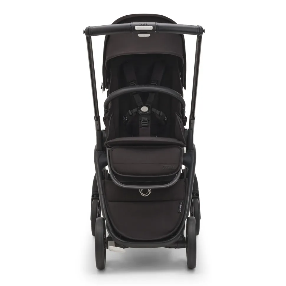 Bugaboo Dragonfly Complete Lightweight Compact Stroller + Bassinet - Black / Midnight Black / Midnight Black