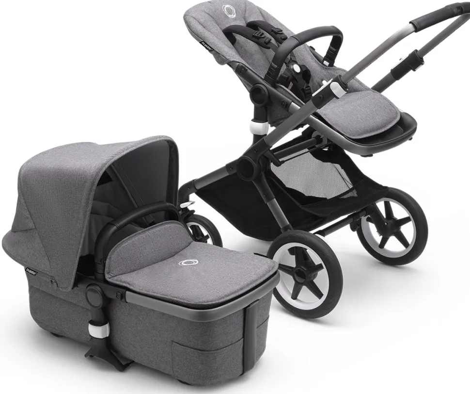 Bugaboo Fox3 Complete Stroller (One Box) - Graphite / Grey Melange / Grey Melange