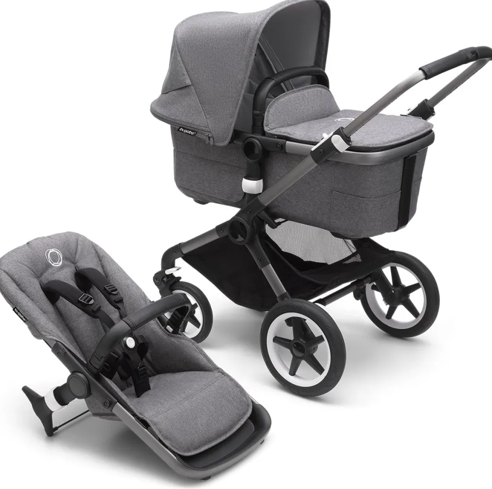 Bugaboo Fox3 Complete Stroller (One Box) - Graphite / Grey Melange / Grey Melange