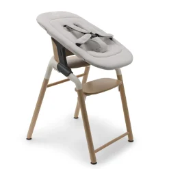 Bugaboo Giraffe Complete High Chair + Newborn Set Bundle - Neutral Wood / White / Polar White