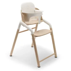 Bugaboo Giraffe Complete High Chair + Newborn Set Bundle - Neutral Wood / White / Polar White