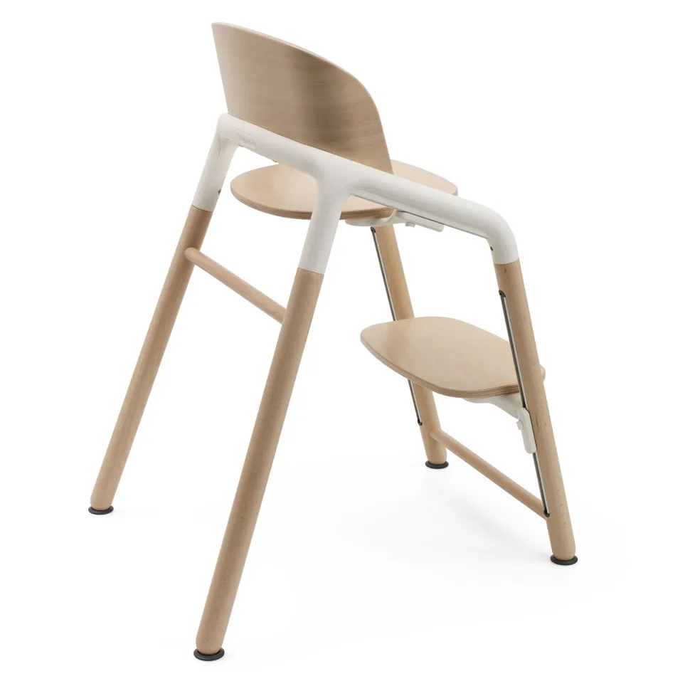 Bugaboo Giraffe Complete High Chair + Newborn Set Bundle - Neutral Wood / White / Polar White