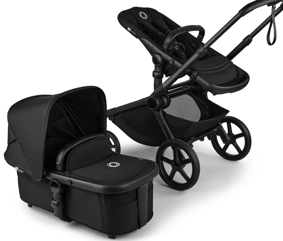 Bugaboo Kangaroo Complete Single-to-Double Stroller - Black / Midnight Black / Midnight Black
