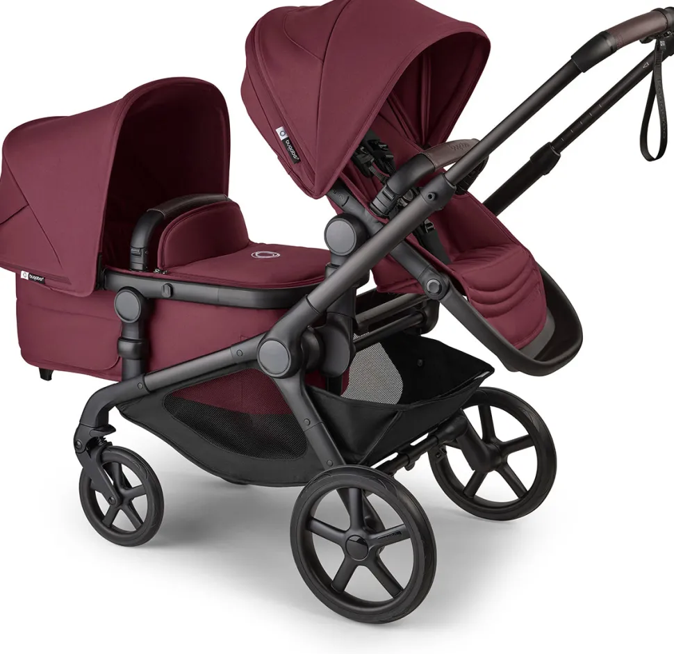 Bugaboo Kangaroo Sibling Seat - Black / Dark Cherry / Dark Cherry